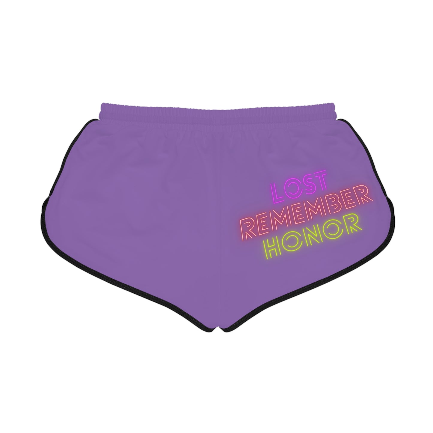 Women's Relaxed Shorts: Crazy Penguin World Logo Lite Purple