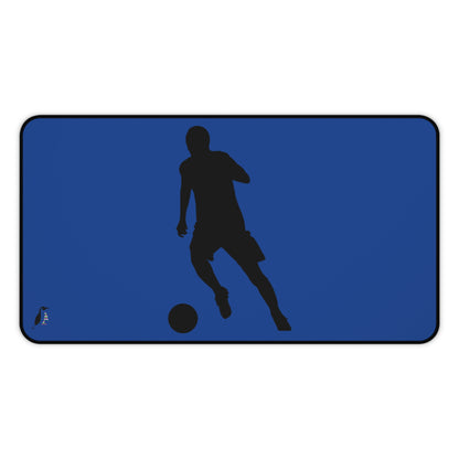 Desk Mat: Soccer Dark Blue