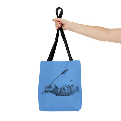 Tote Bag: Writing Lite Blue