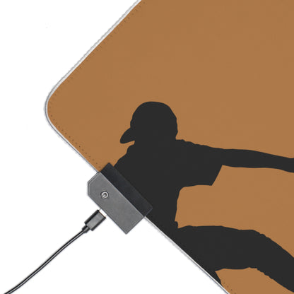 LED Gaming Mouse Pad: Skateboarding Lite Brown