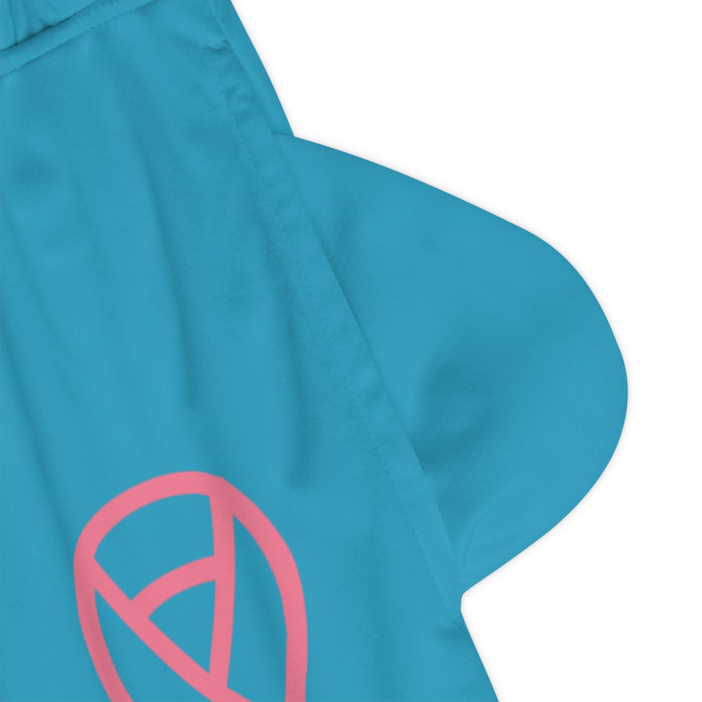 Basketball Rib Shorts: Fight Cancer Turquoise