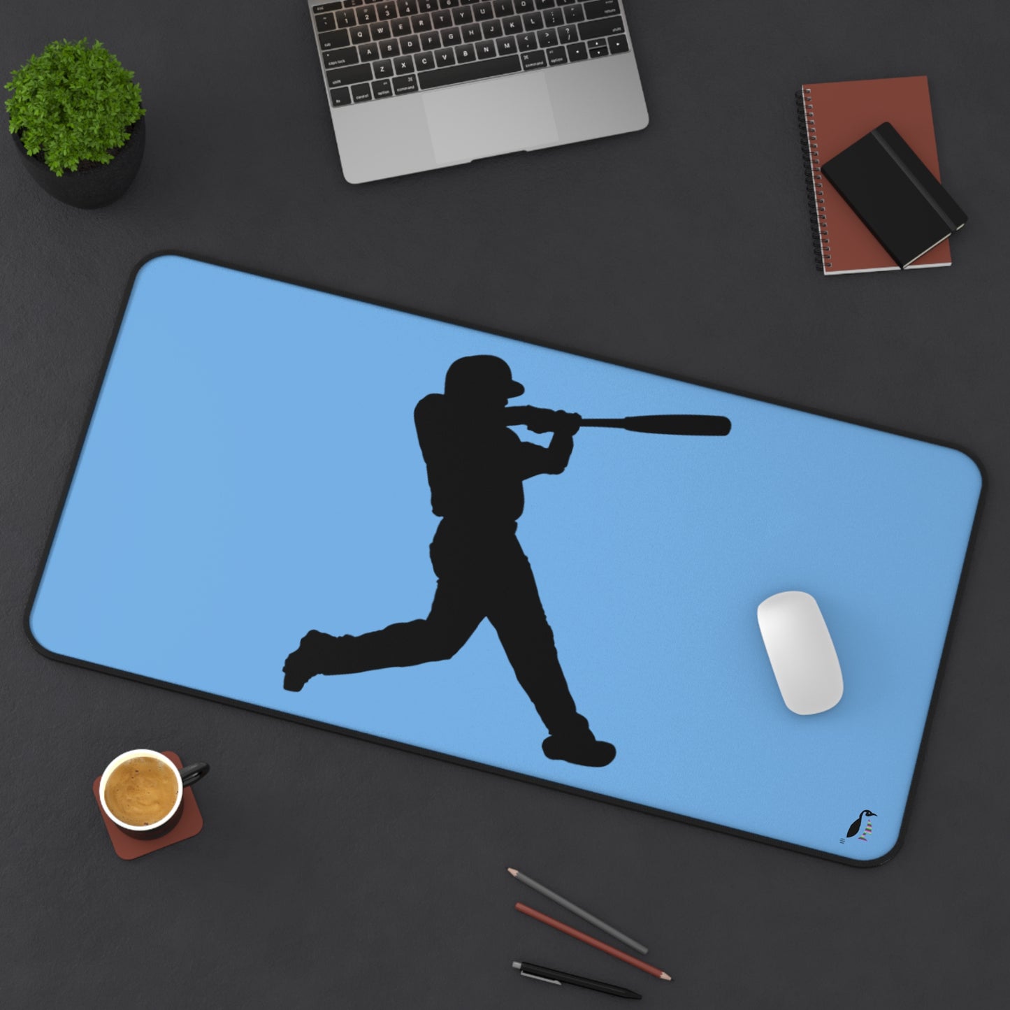 Desk Mat: Baseball Lite Blue