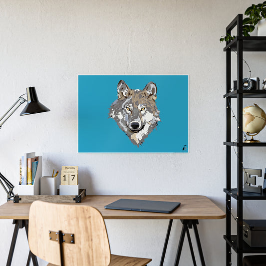 Gloss Posters: Wolves Turquoise