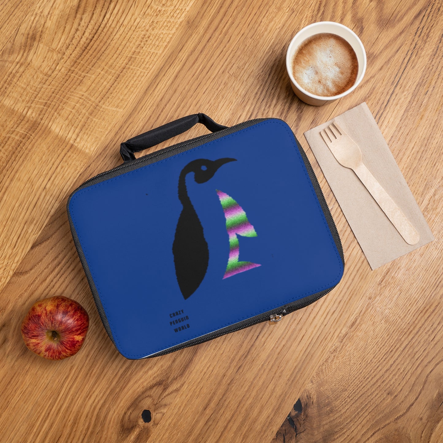 Lunch Bag: Crazy Penguin World Logo Dark Blue