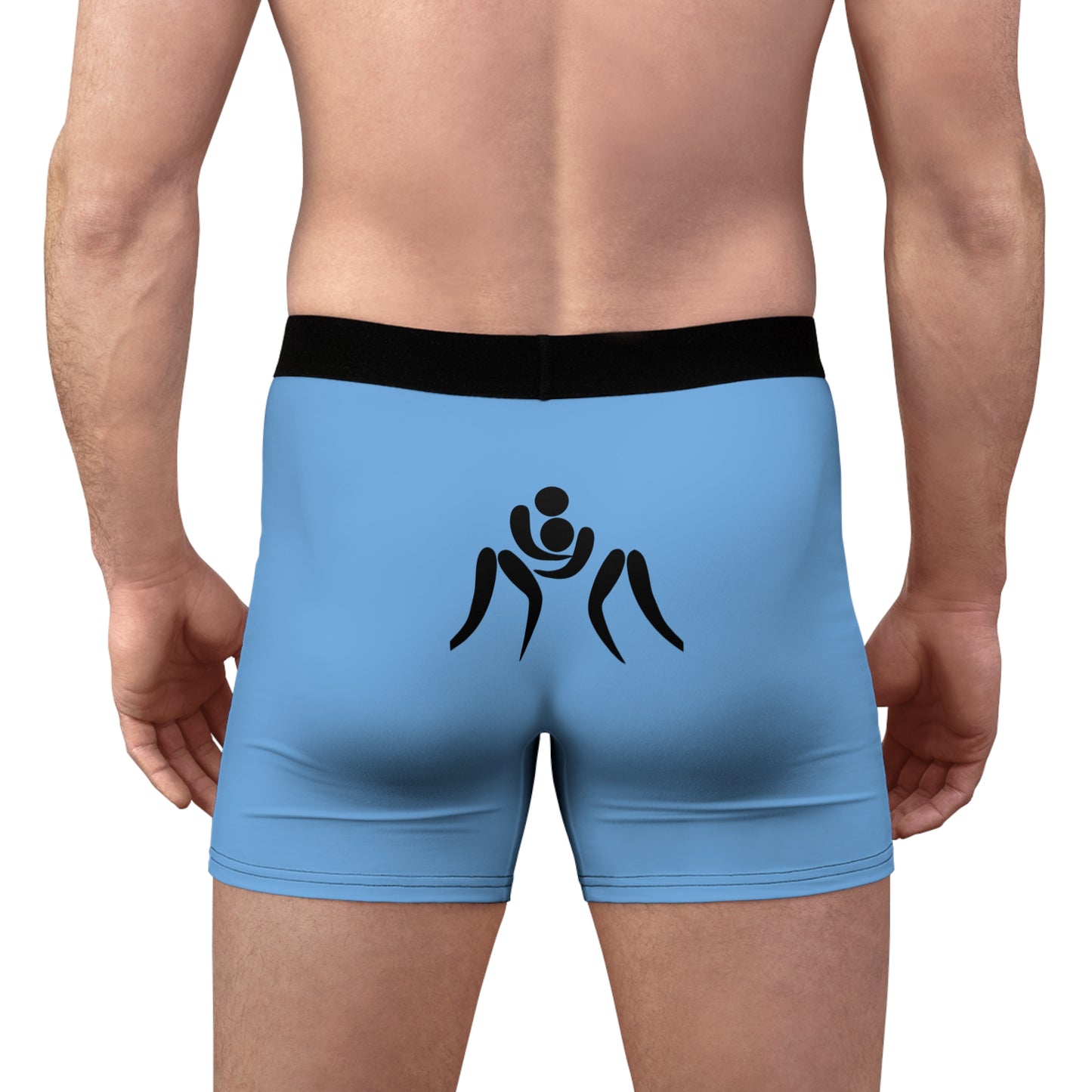 Men's Boxer Briefs: Wrestling: Lite Blue