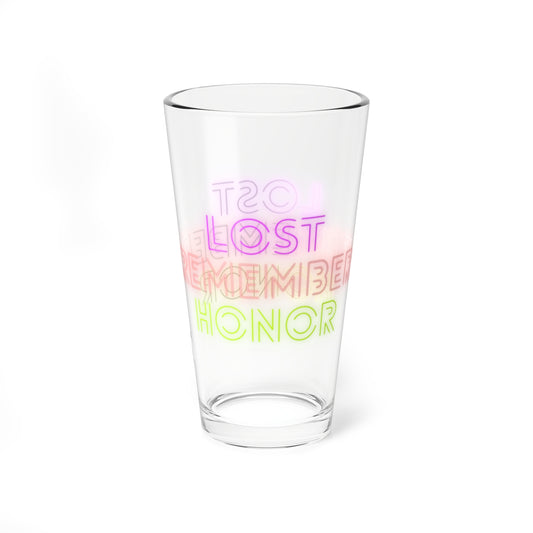 Mixing Glass, 16oz Lost Remember Honor