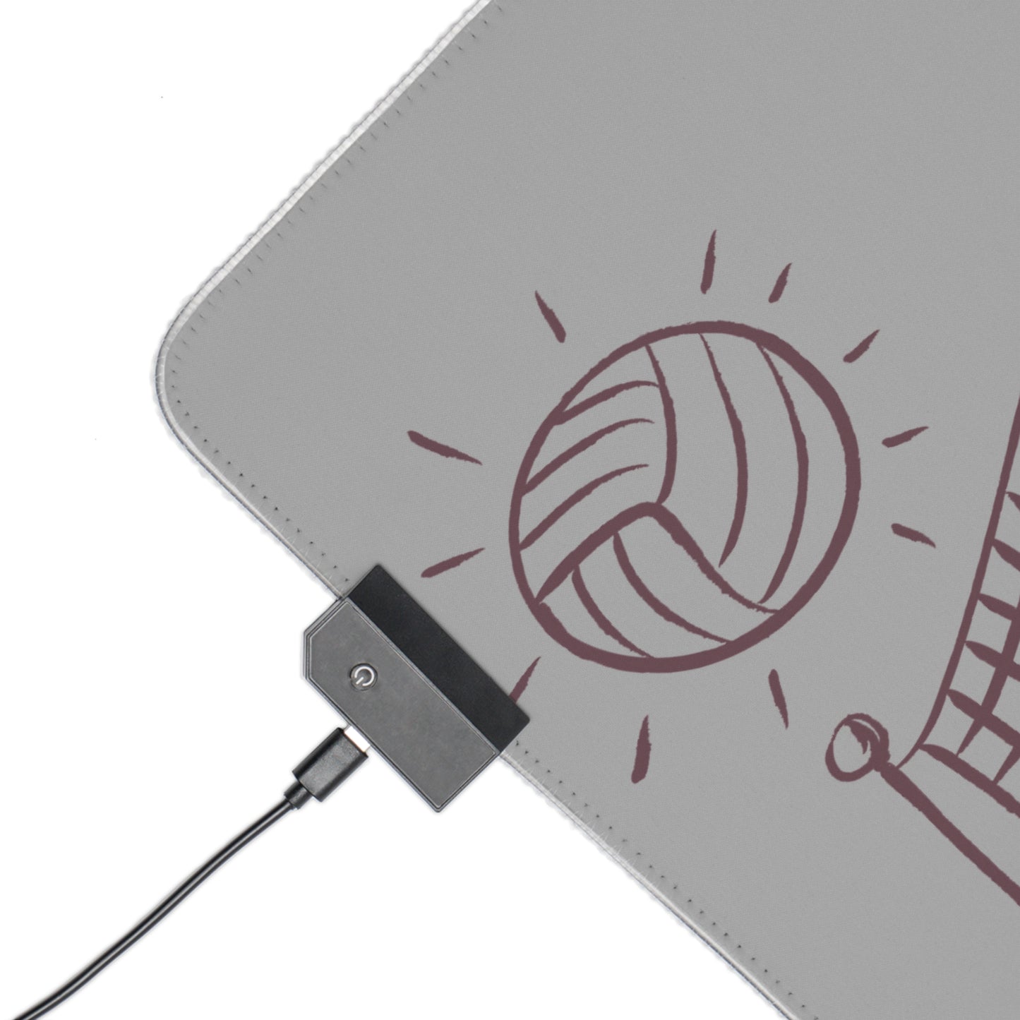 LED Gaming Mouse Pad: Volleyball Lite Grey