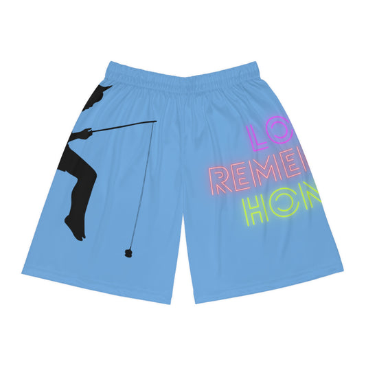 Basketball Shorts: Fishing Lite Blue