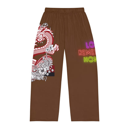 Men's Pajama Pants: Dragons Brown