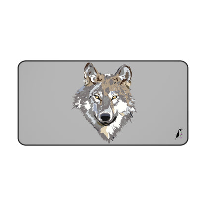 Desk Mat: Wolves Lite Grey