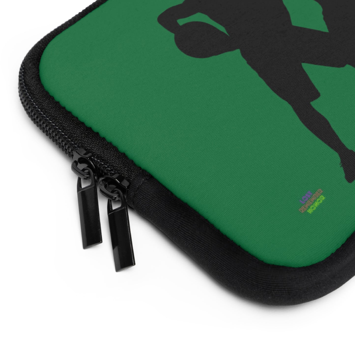 Laptop Sleeve: Basketball Dark Green