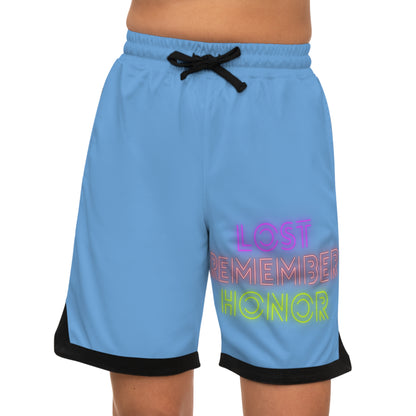 Basketball Rib Shorts: Lost Remember Honor Lite Blue