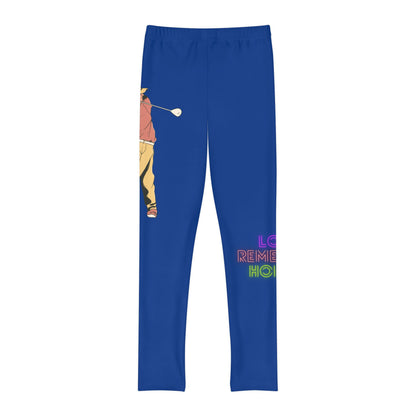 Youth Full-Length Leggings: Golf Dark Blue