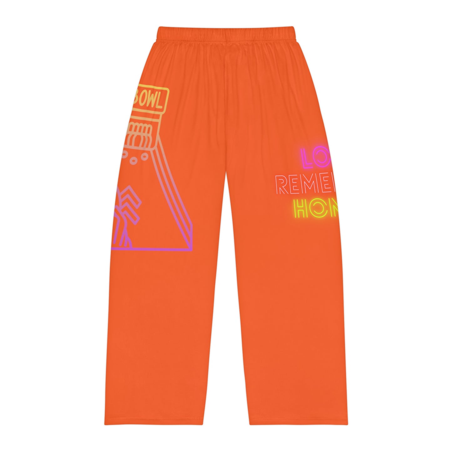 Men's Pajama Pants: Bowling Orange