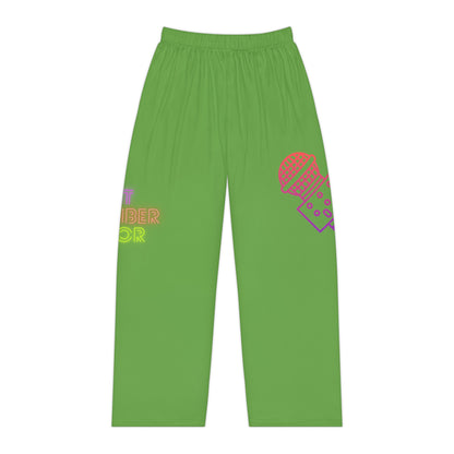 Women's Pajama Pants: Music Green