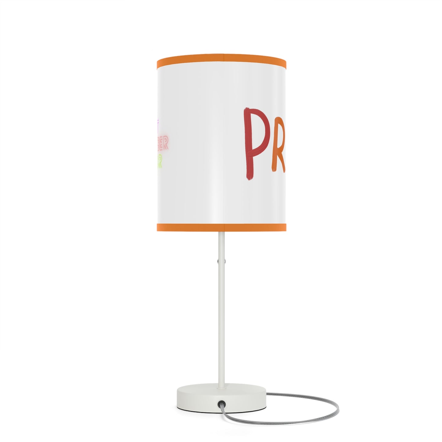 Lamp on a Stand, US|CA plug: LGBTQ Pride White 