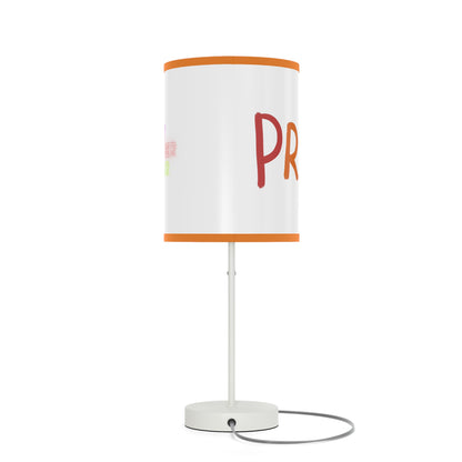 Lamp on a Stand, US|CA plug: LGBTQ Pride White