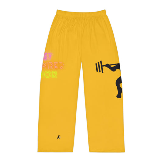 Men's Pajama Pants: Weightlifting Yellow