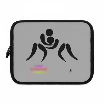 Laptop Sleeve: Wrestling Lite Grey