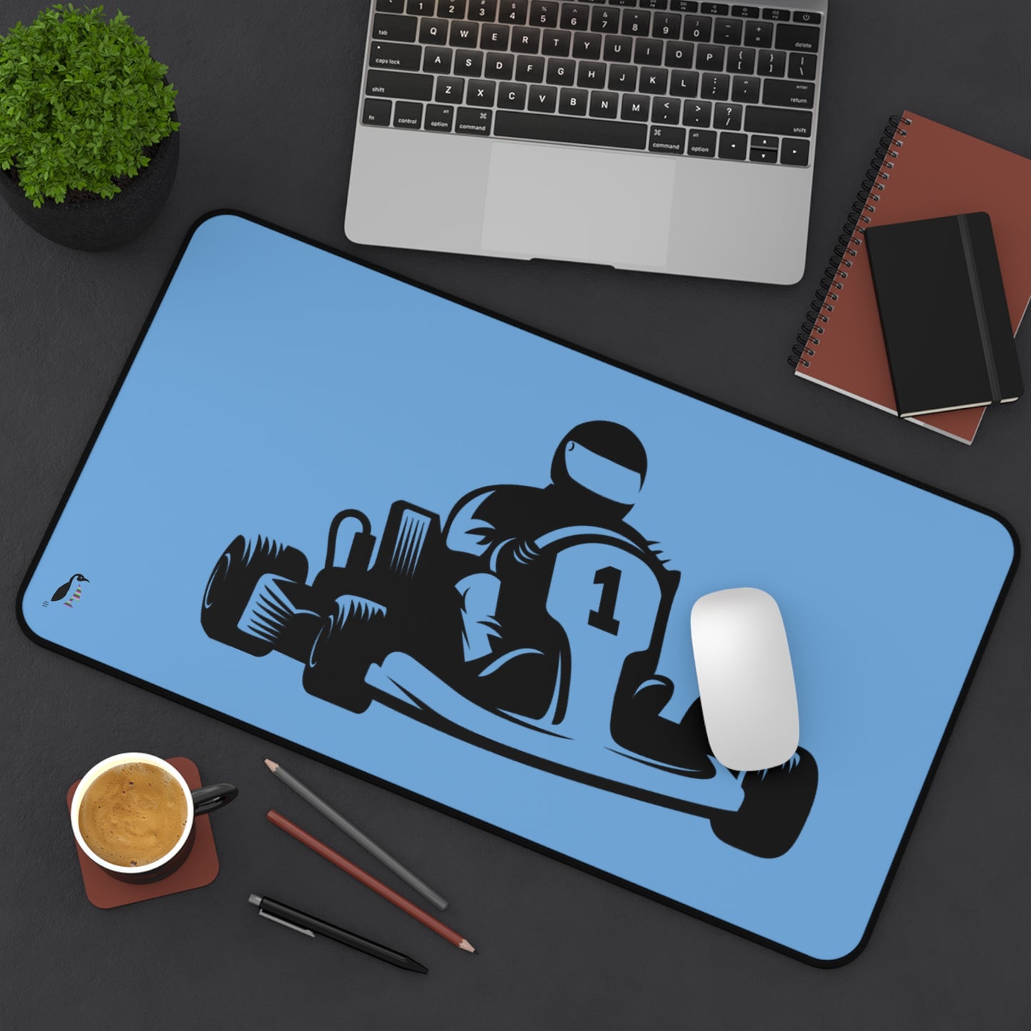 Desk Mat: Racing Lite Blue