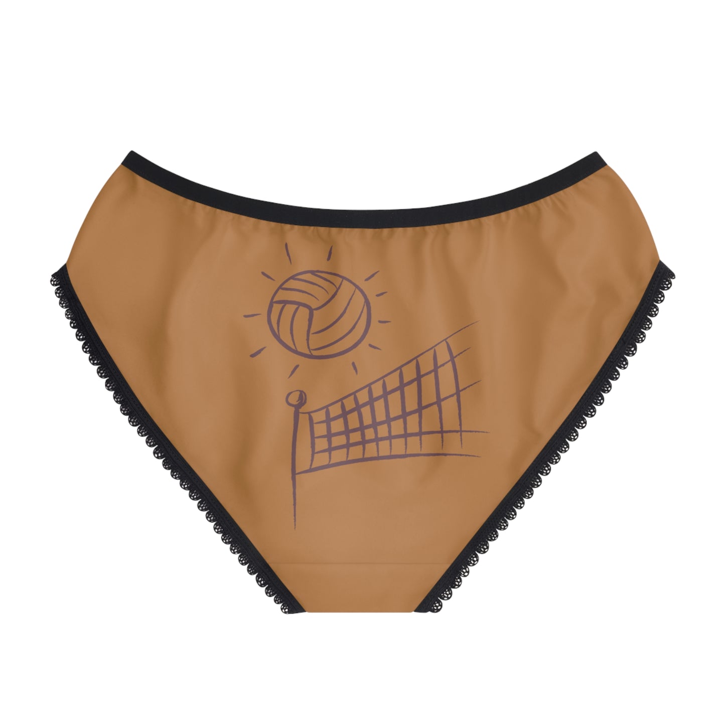 Women's Briefs: Volleyball Lite Brown