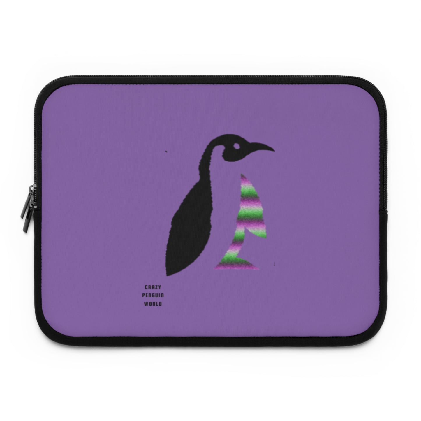 Laptop Sleeve: Crazy Penguin World Logo Lite Purple