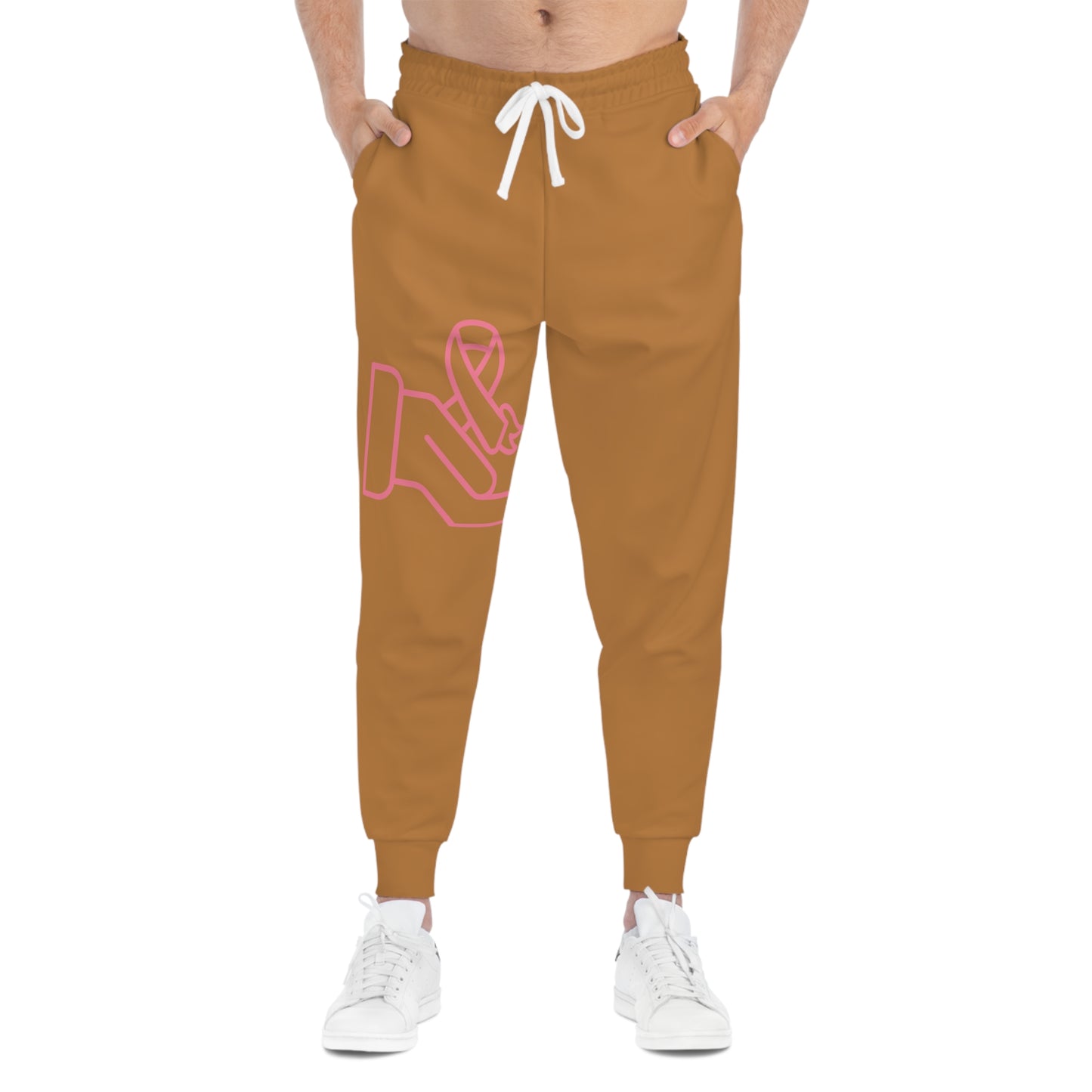 Athletic Joggers: Fight Cancer Lite Brown