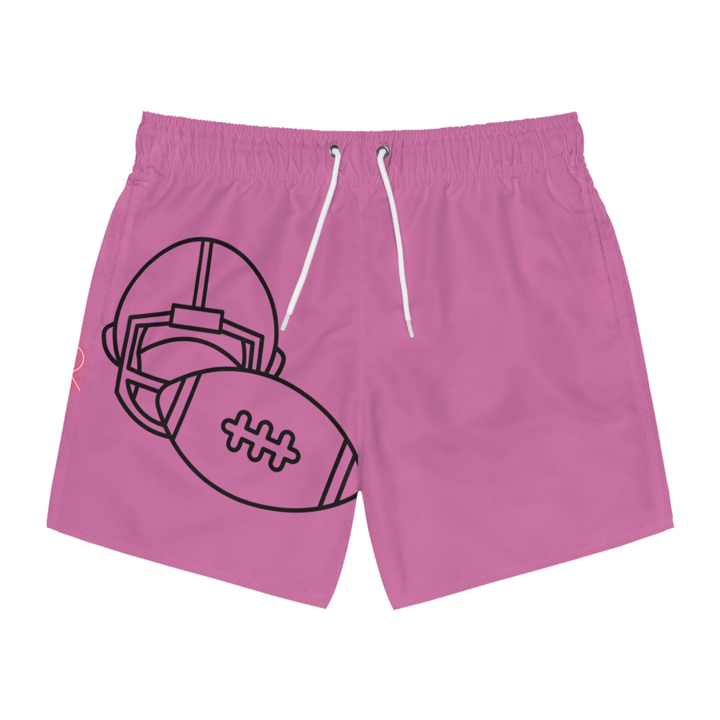 Swim Trunks: Football Lite Pink