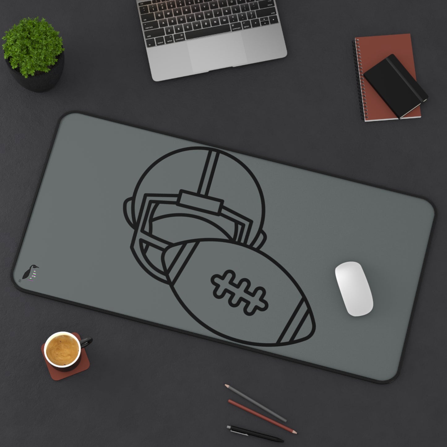 Desk Mat: Football Dark Grey