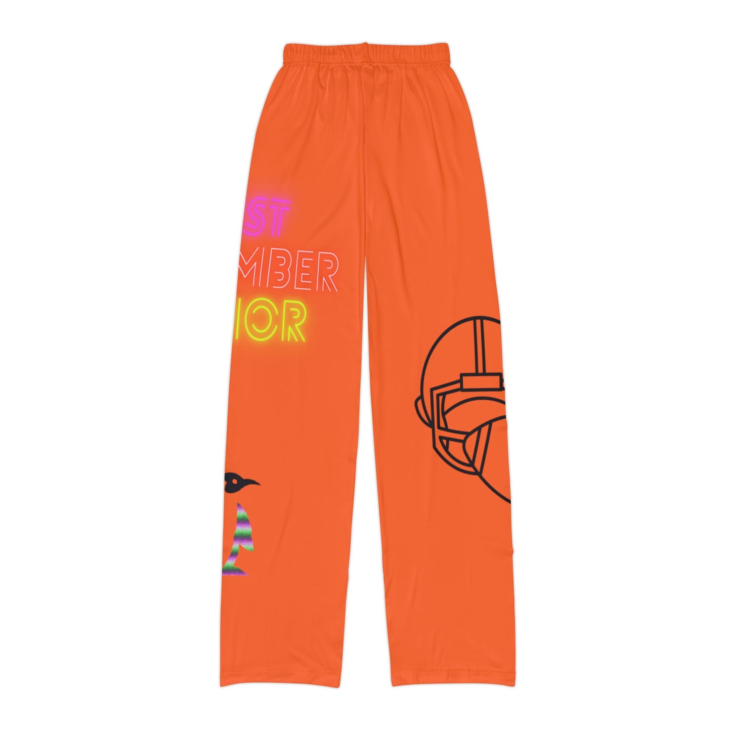 Kids Pajama Pants: Football Orange