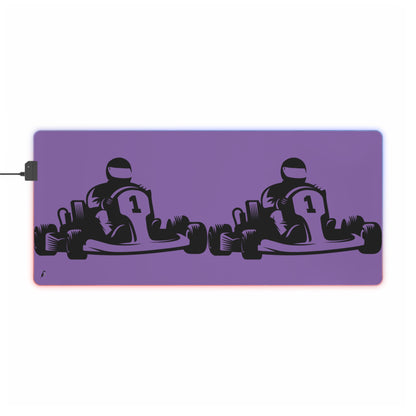 LED Gaming Mouse Pad: Racing Lite Purple