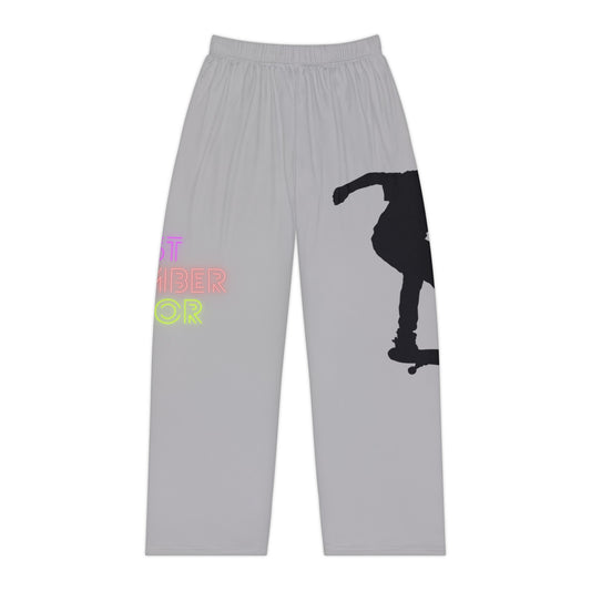 Pambabaeng Pajama Pants: Skateboarding Lite Gray