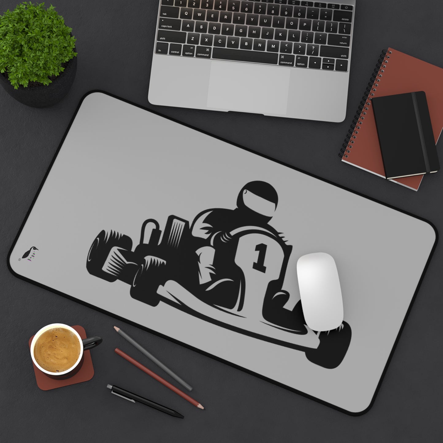 Desk Mat: Racing Lite Grey