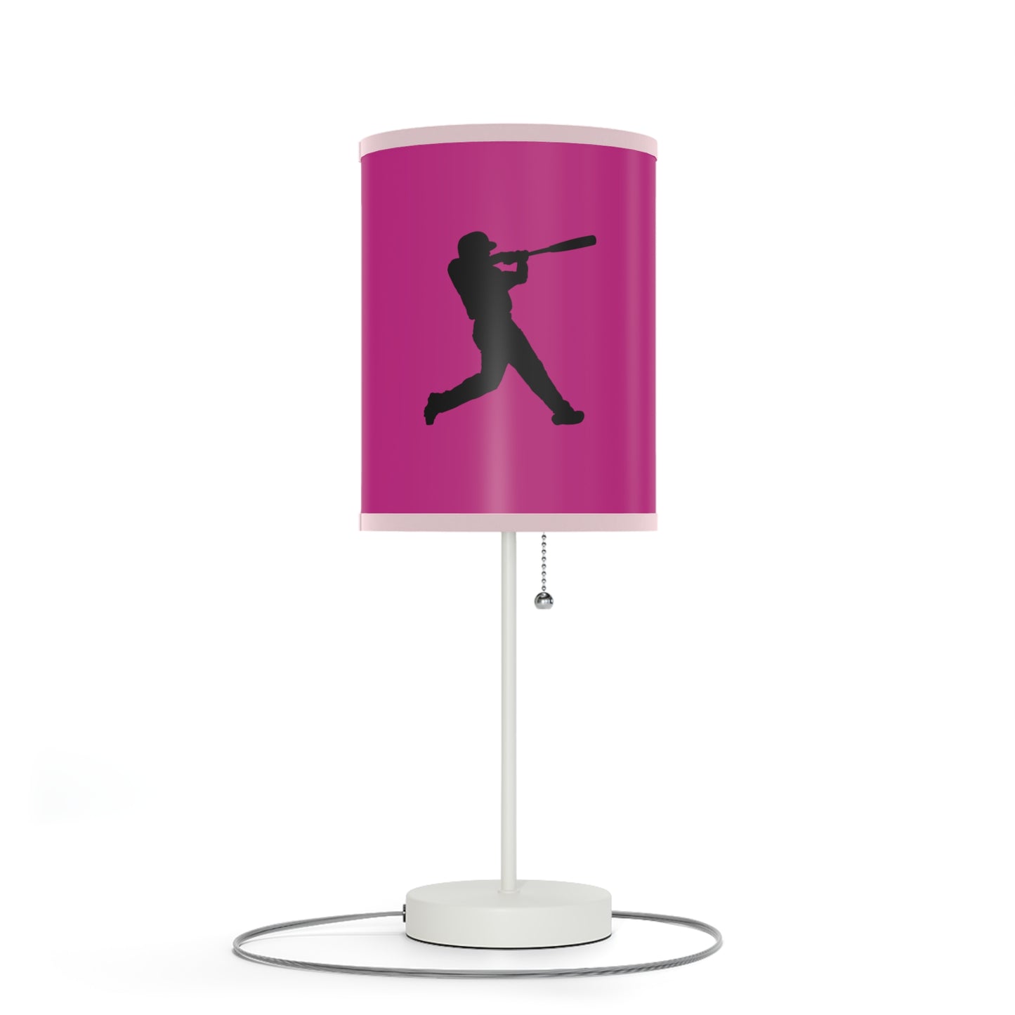 Lamp on a Stand, US|CA plug: Baseball Pink