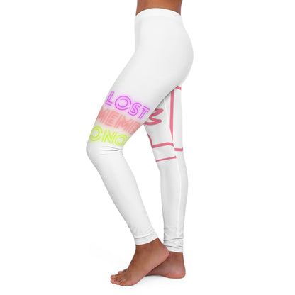 Women's Spandex Leggings: Fight Cancer White