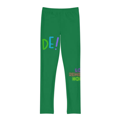 Youth Full-Length Leggings: LGBTQ Pride Dark Green