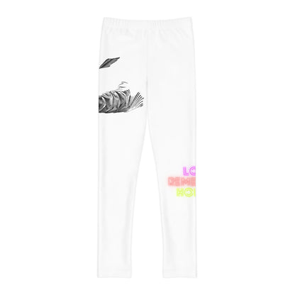 Youth Full-Length Leggings: Writing White