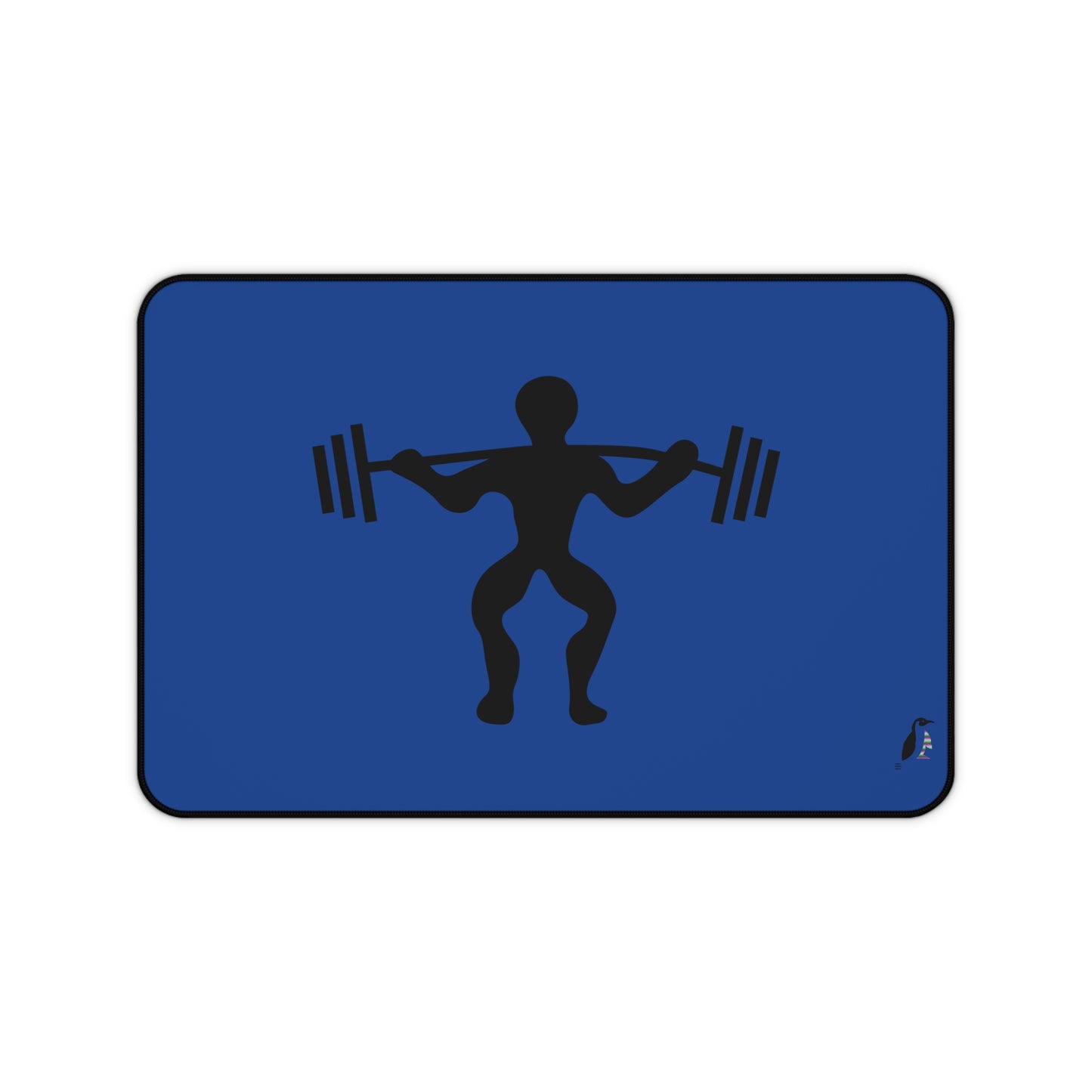 Desk Mat: Weightlifting Dark Blue