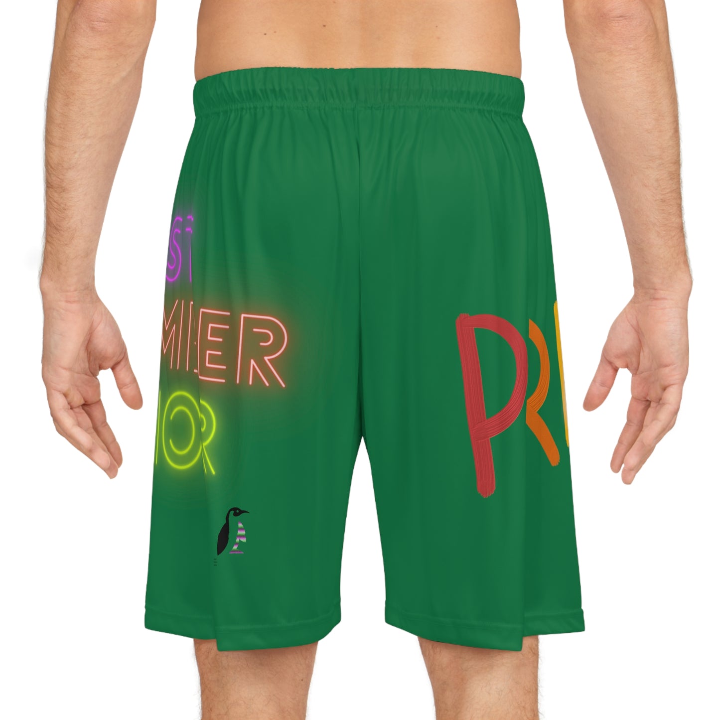 Basketball Shorts: LGBTQ Pride Dark Green