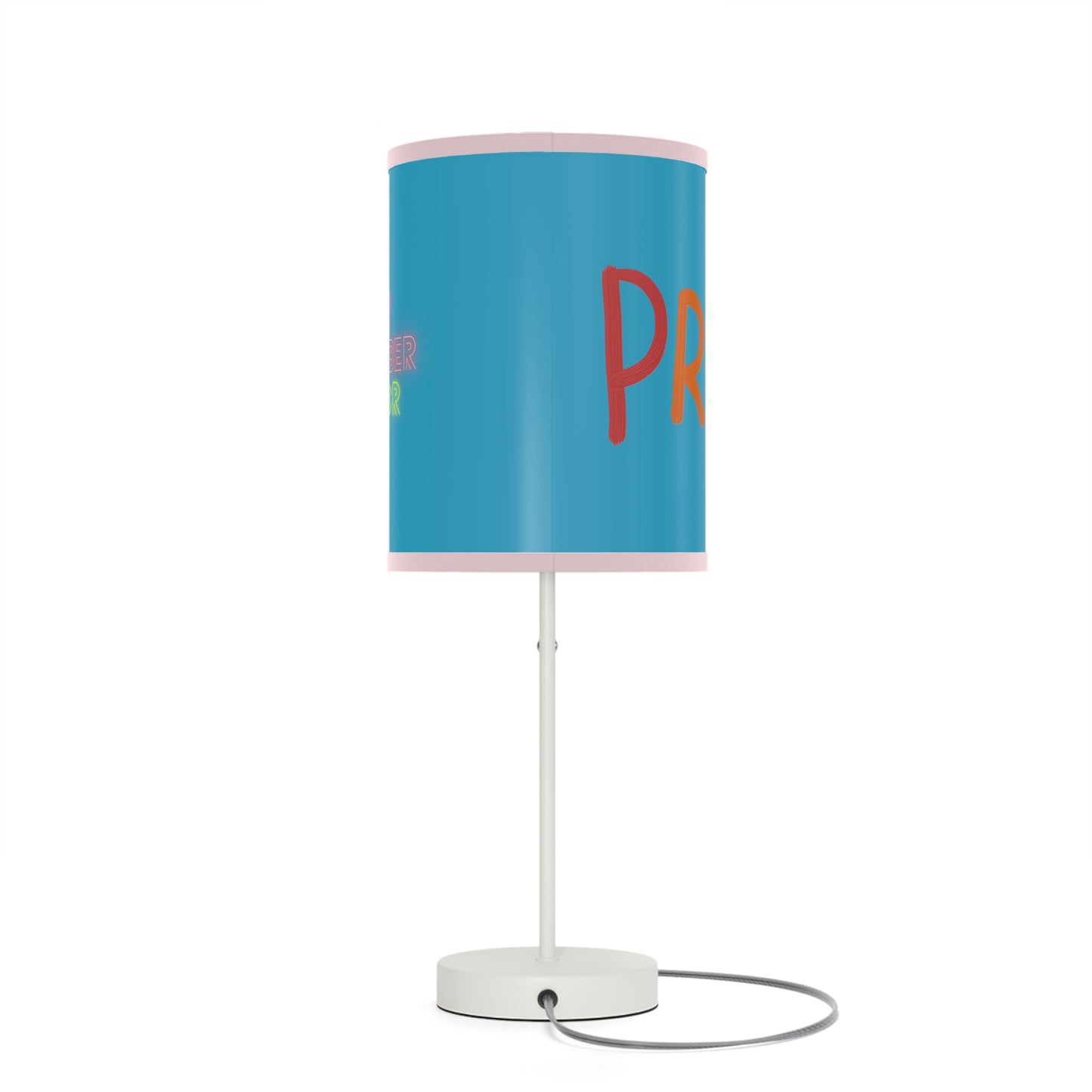 Lamp on a Stand, US|CA plug: LGBTQ Pride Turquoise 