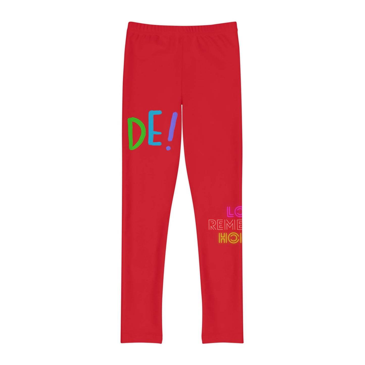 Youth Full-Length Leggings: LGBTQ Pride Dark Red