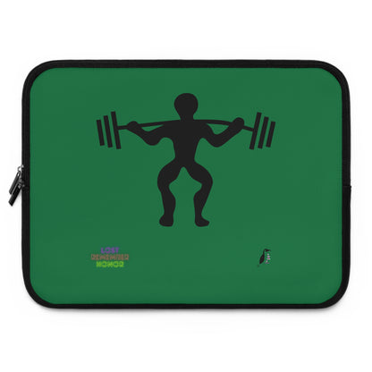 Laptop Sleeve: Weightlifting Dark Green