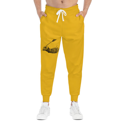 Athletic Joggers: Writing Yellow