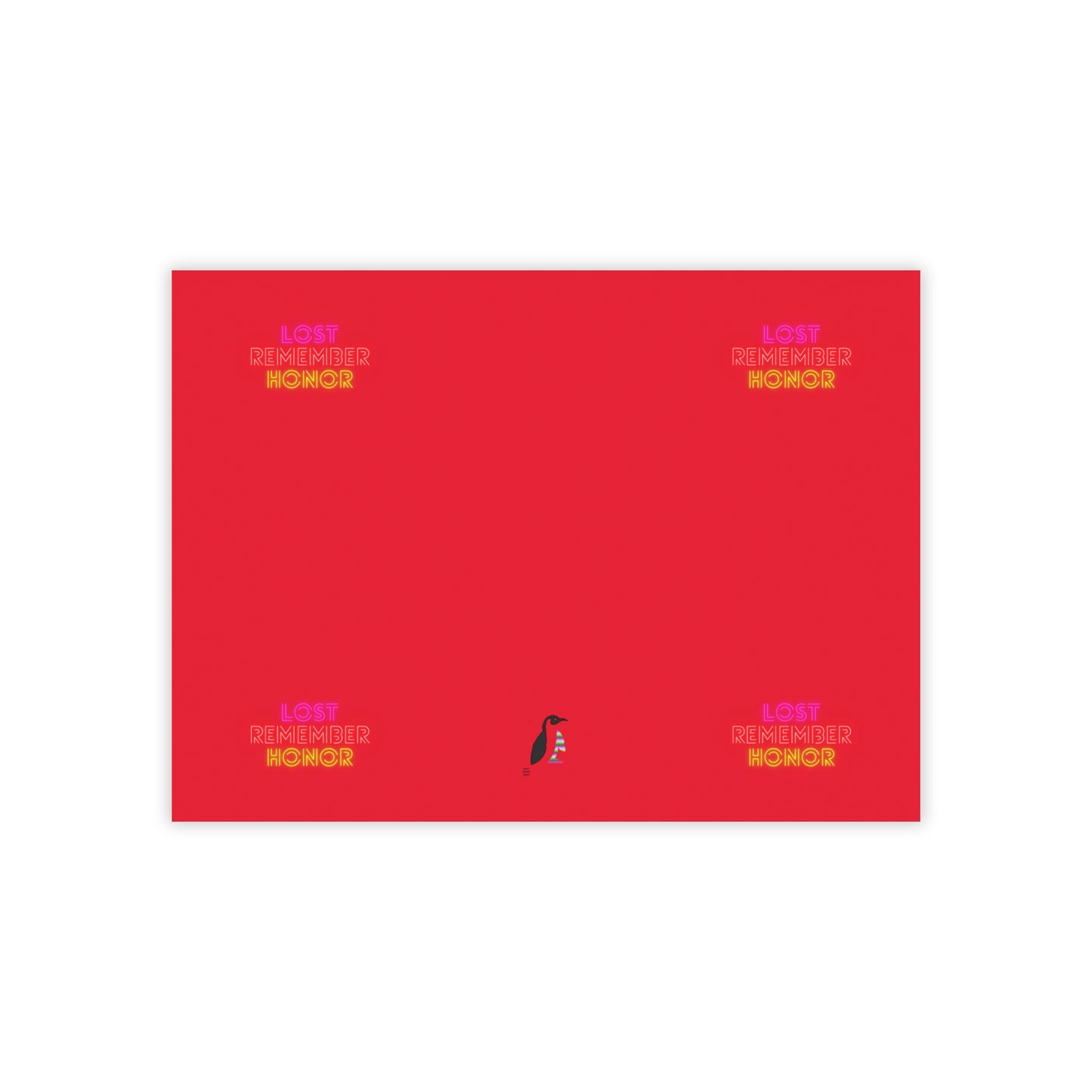 Post-it® Note Pads: Lost Remember Honor Dark Red