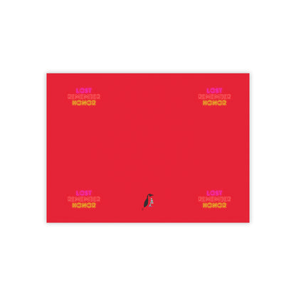 Post-it® Note Pads: Lost Remember Honor Dark Red