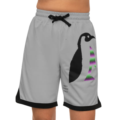 Basketball Rib Shorts: Crazy Penguin World Logo Lite Grey