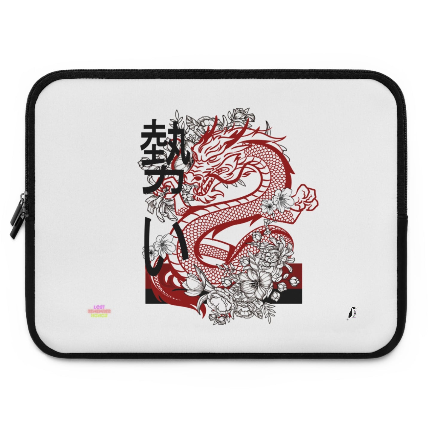 Laptop Sleeve: Dragons White