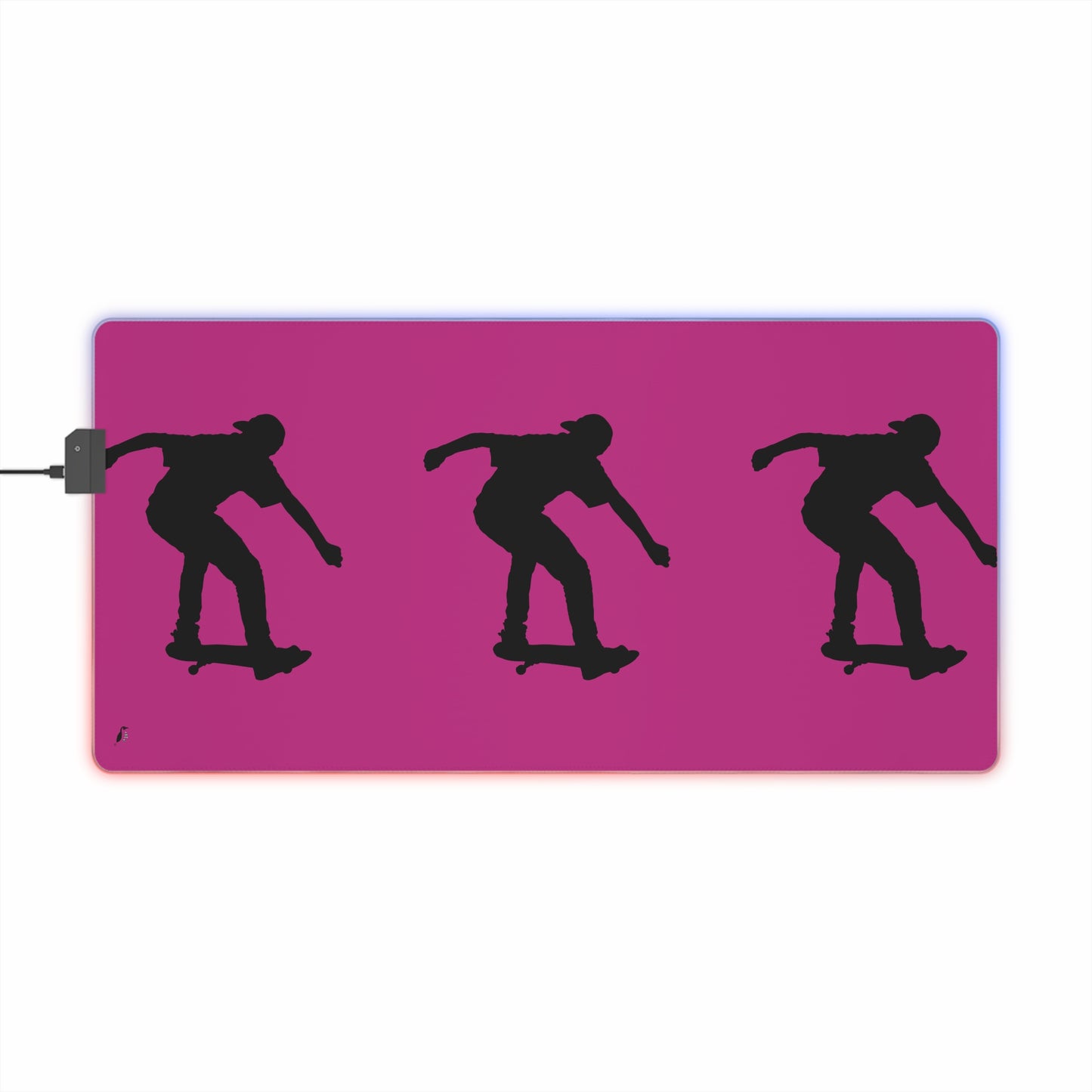 LED Gaming Mouse Pad: Skateboarding Pink