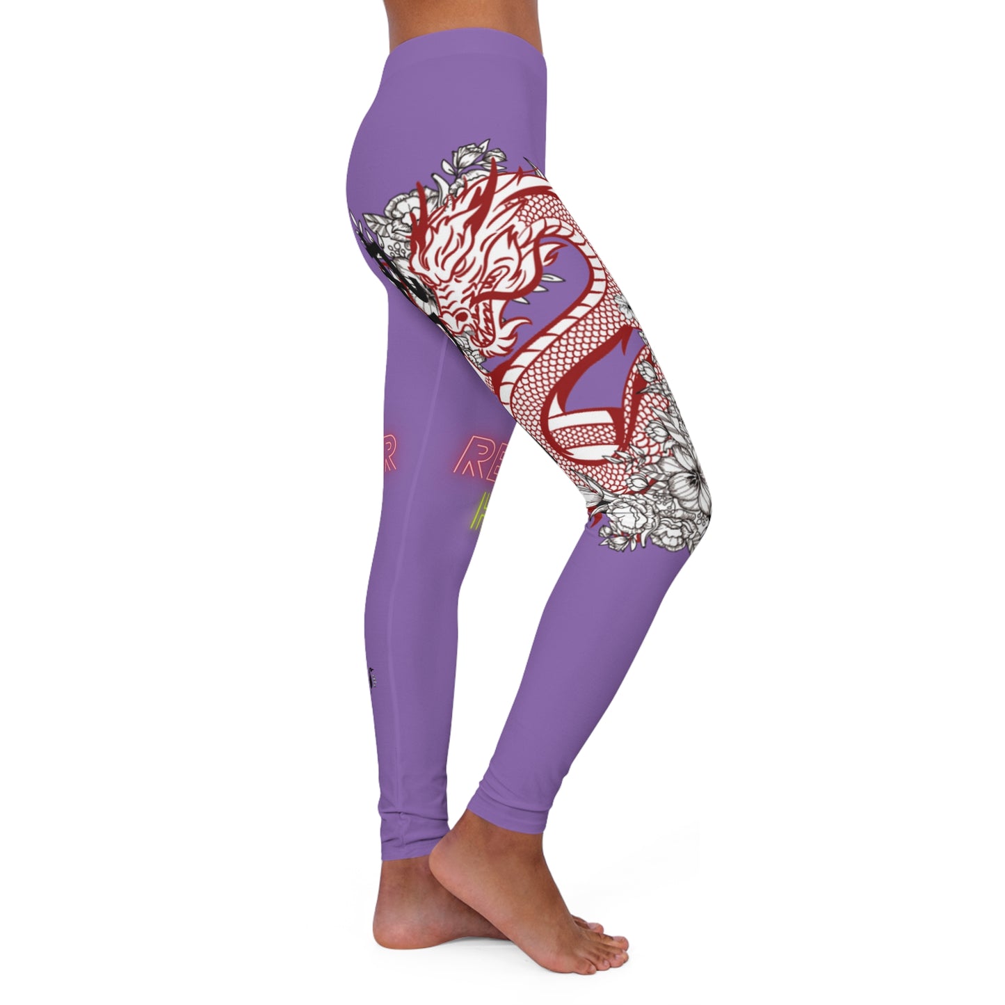 Women's Spandex Leggings: Dragons Lite Purple