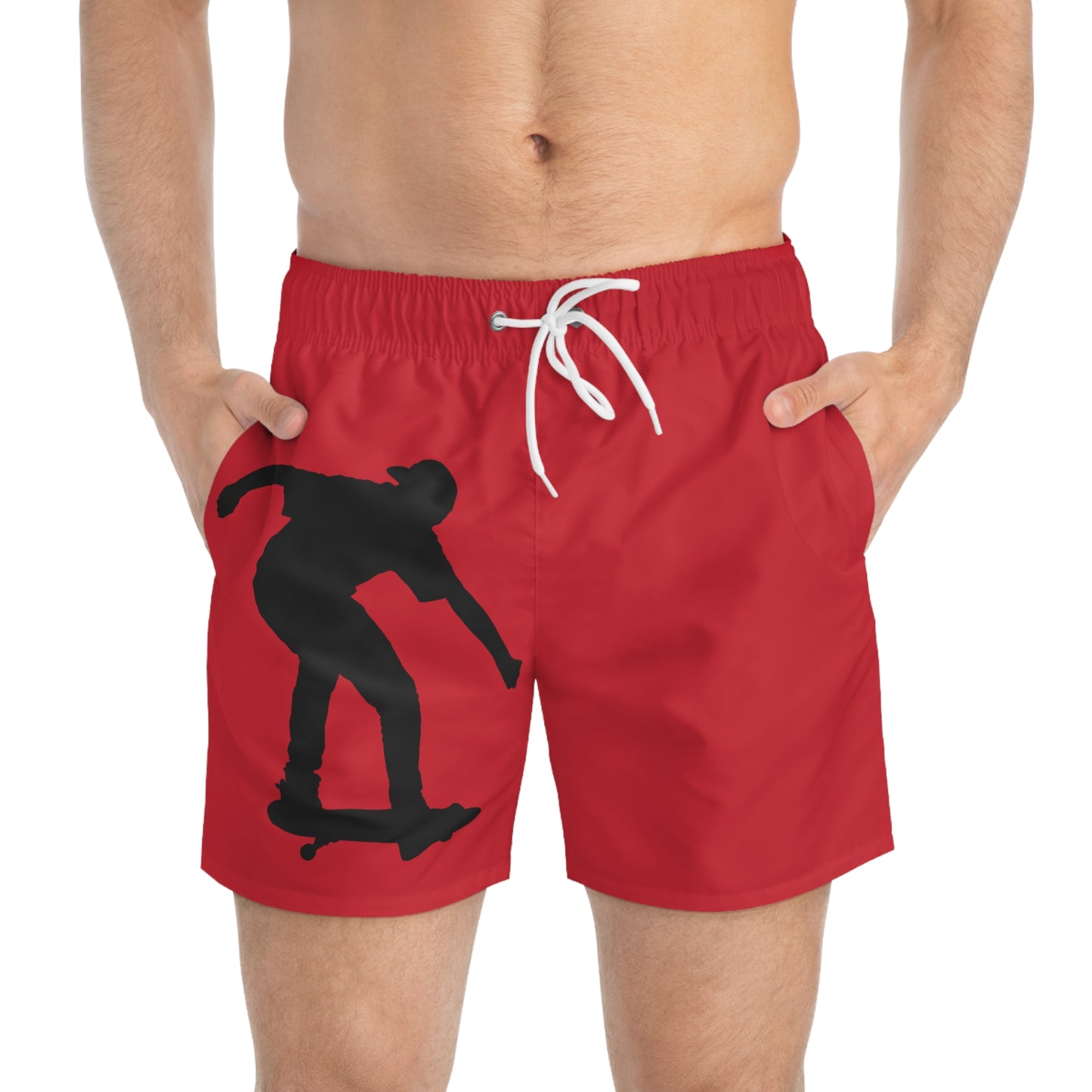 Swim Trunks: Skateboarding Dark Red